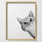 sneaky cat Serving Tray Gallery Image 1