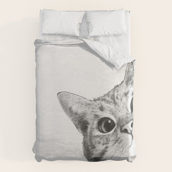 sneaky cat Duvet Cover Gallery Image 6