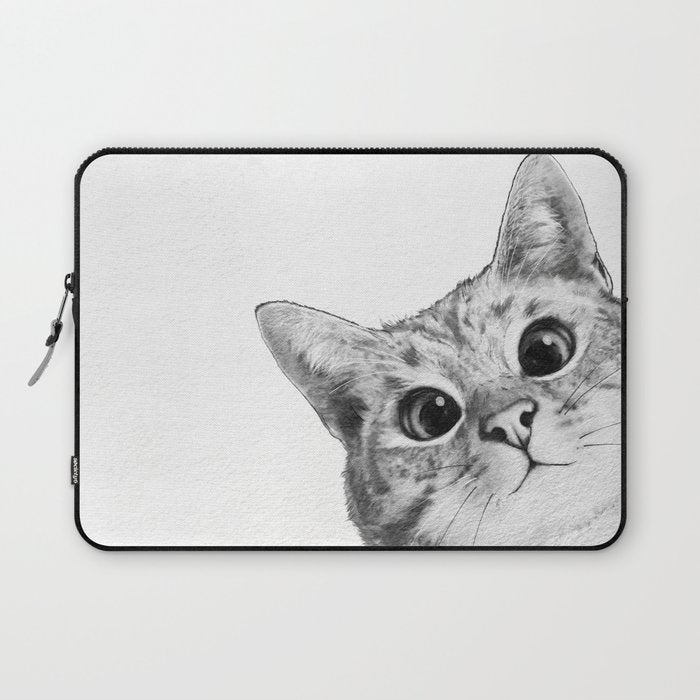 sneaky cat Laptop Sleeve Gallery Image 1