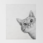 sneaky cat Throw Blanket Gallery Image 2