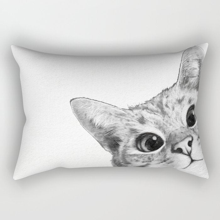 sneaky cat Rectangular Pillow Gallery Image 2