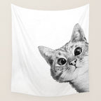 sneaky cat Wall Tapestry Gallery Image 4