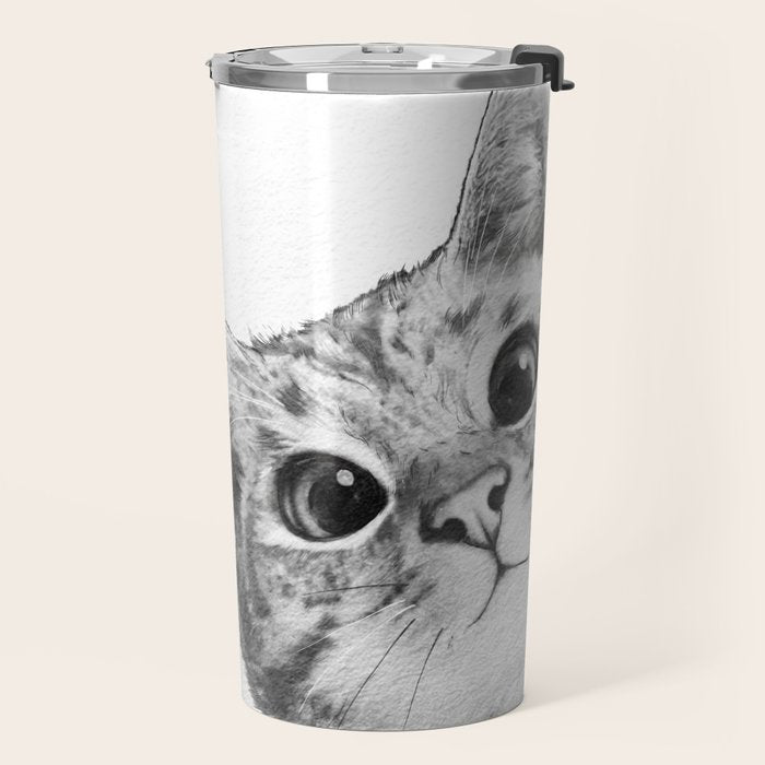 sneaky cat Travel Mug Gallery Image 2