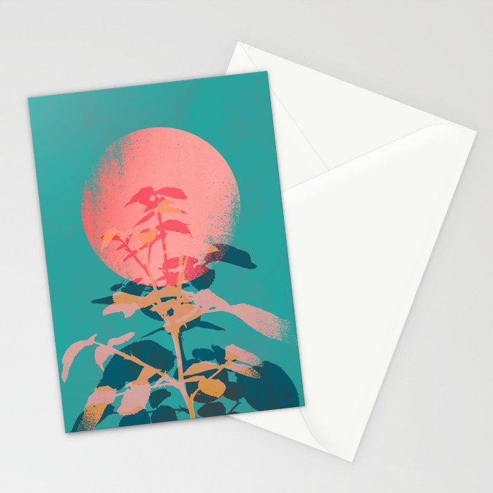Flower noir Stationery Card Gallery Image 2