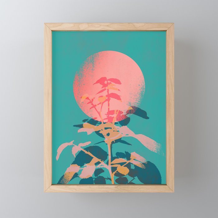 Flower noir Mini Art Print Gallery Image 1
