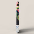 Swan Vase with Pink Lily Flower Bouquet on Dark Blue and Black Winter Floral iPhone Case Gallery Image 2