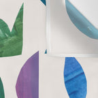 'Night Garden' Abstract Colorful Paper Collage Mid Century Fun Minimal Shapes by Ejaaz Haniff Wall Tapestry Gallery Image 3