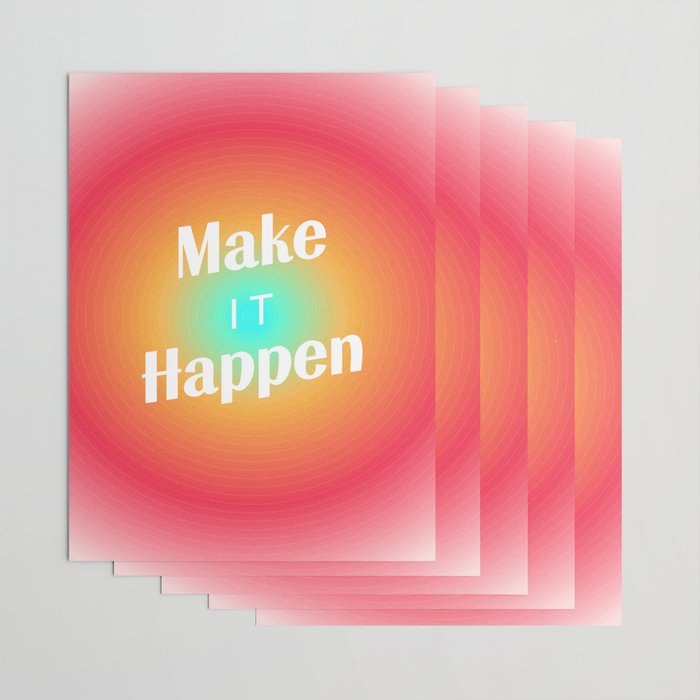Make It Happen Gradient Wrapping Paper Gallery Image 3