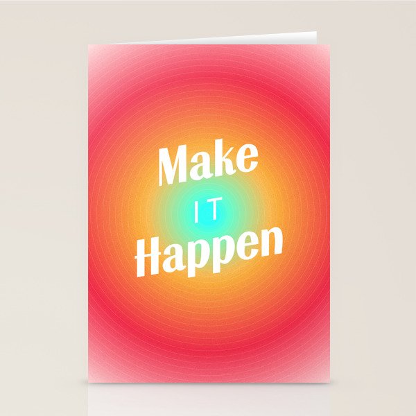 Make It Happen Gradient Stationery Card Gallery Image 2