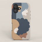 Girl Power portrait - we persist - Earthy #girlpower iPhone Case Gallery Image 1