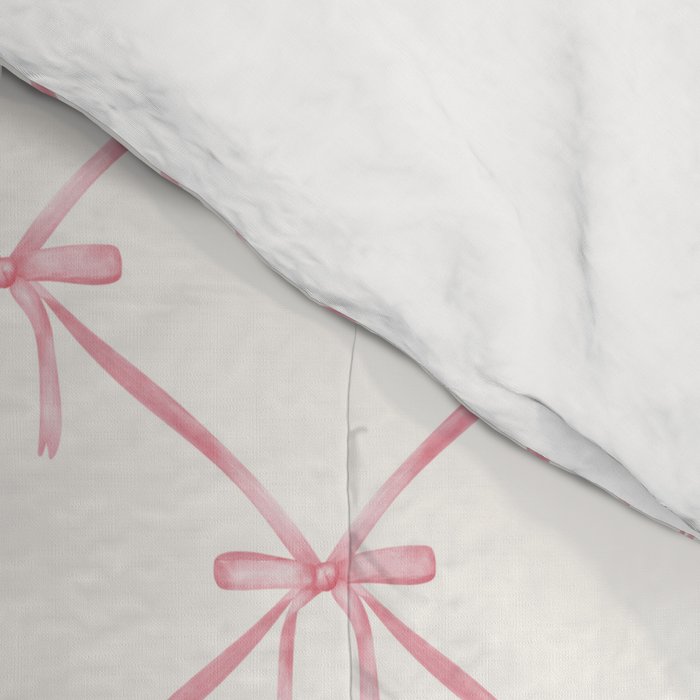 Bows & Ribbons Pattern I Pastel Pink Comforter Gallery Image 4