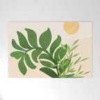 Greenery and Sunlight Botanical Still Life Welcome Mat Gallery Image 1