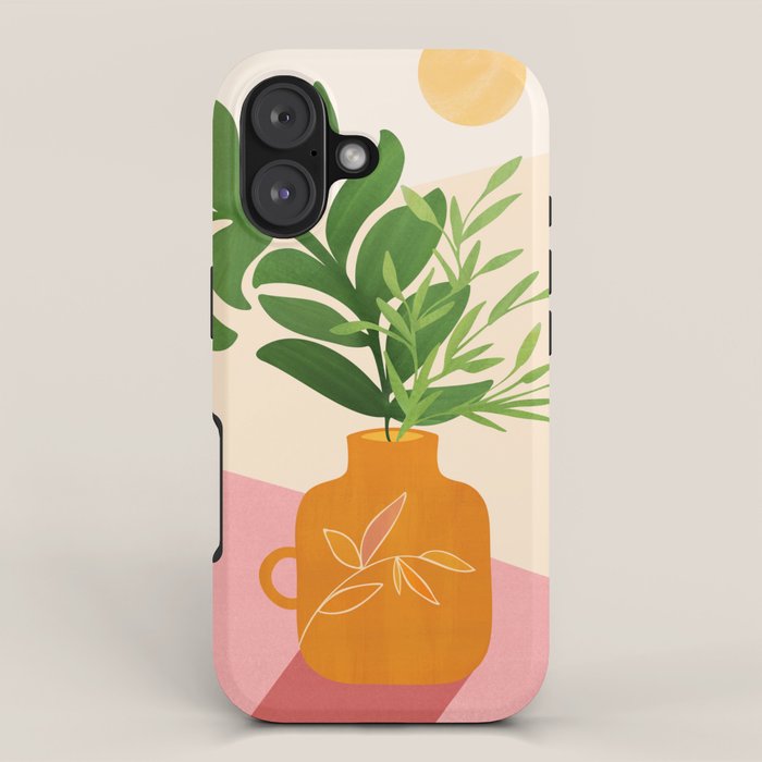Greenery and Sunlight Botanical Still Life iPhone Case Gallery Image 1