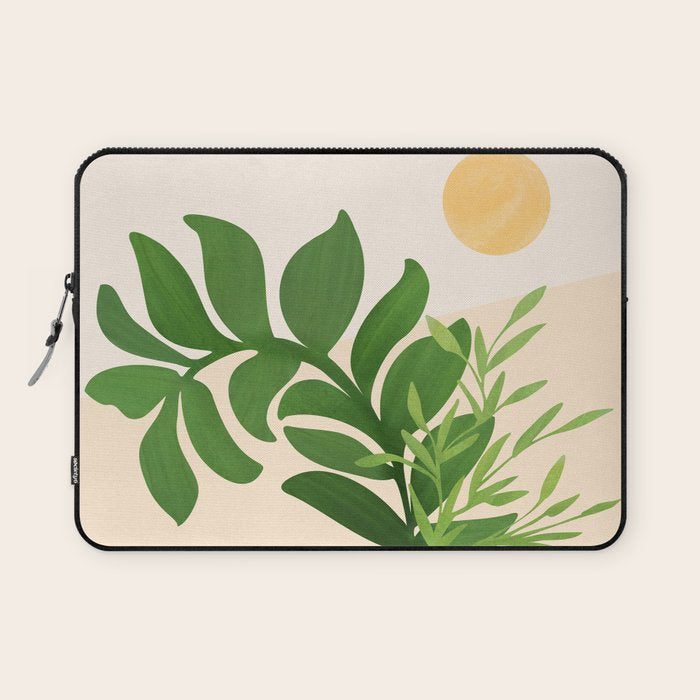 Greenery and Sunlight Botanical Still Life Laptop Sleeve Gallery Image 1
