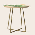 Greenery and Sunlight Botanical Still Life Side Table Gallery Image 1