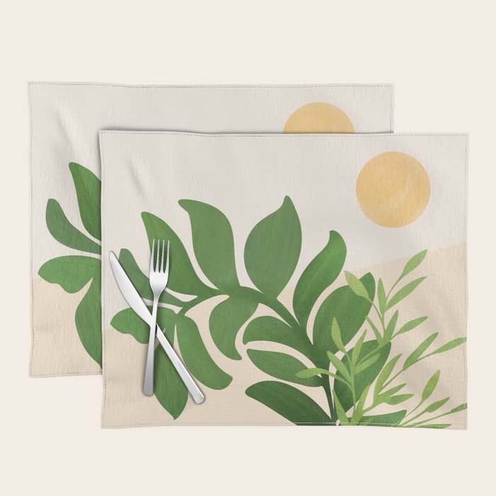 Greenery and Sunlight Botanical Still Life Placemat Gallery Image 1