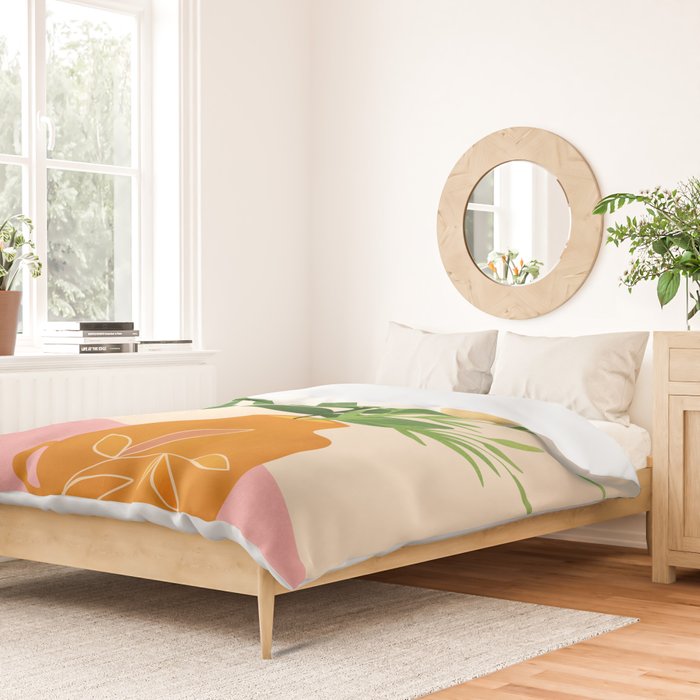 Greenery and Sunlight Botanical Still Life Duvet Cover Gallery Image 2