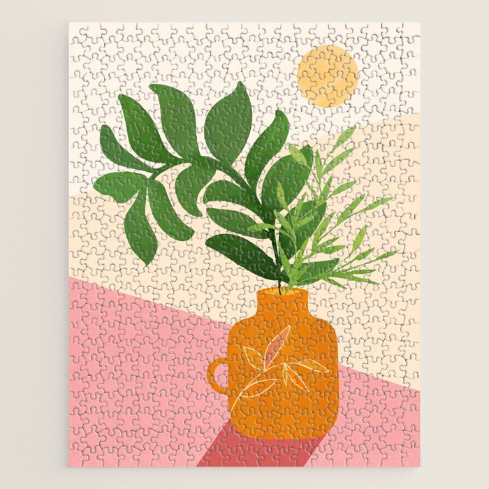 Greenery and Sunlight Botanical Still Life Jigsaw Puzzle Gallery Image 1