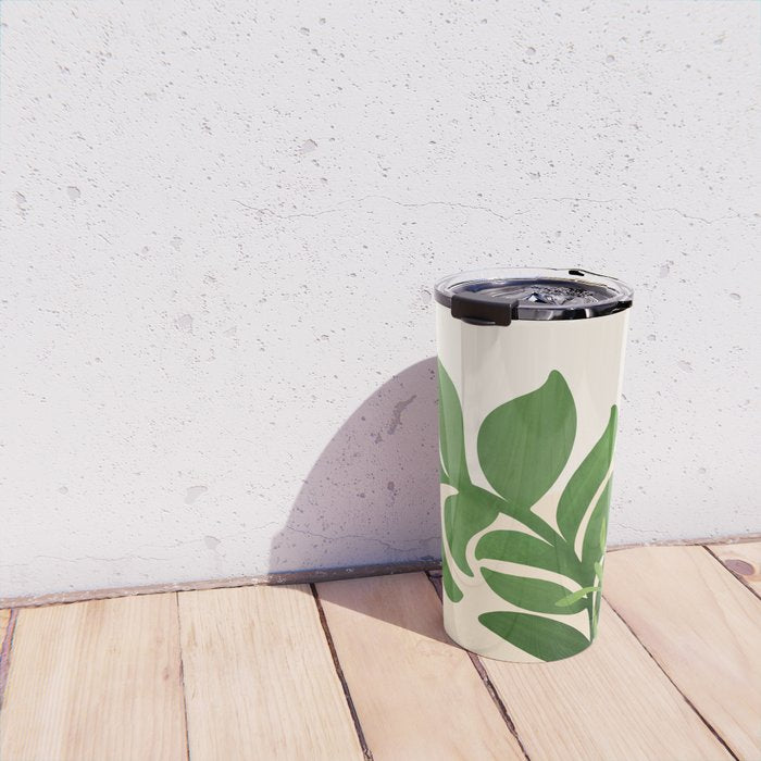 Greenery and Sunlight Botanical Still Life Travel Mug Gallery Image 4