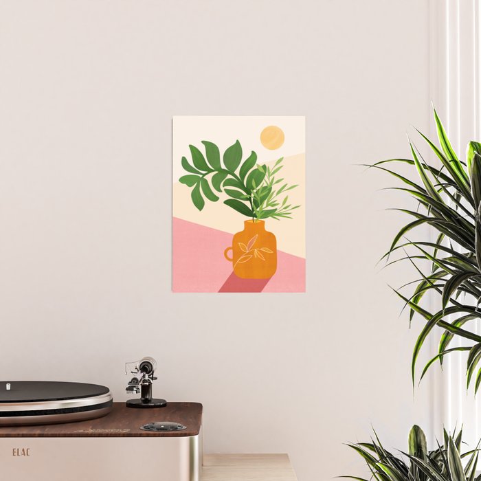 Greenery and Sunlight Botanical Still Life Poster Gallery Image 2