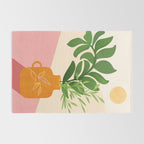 Greenery and Sunlight Botanical Still Life Rug Gallery Image 2