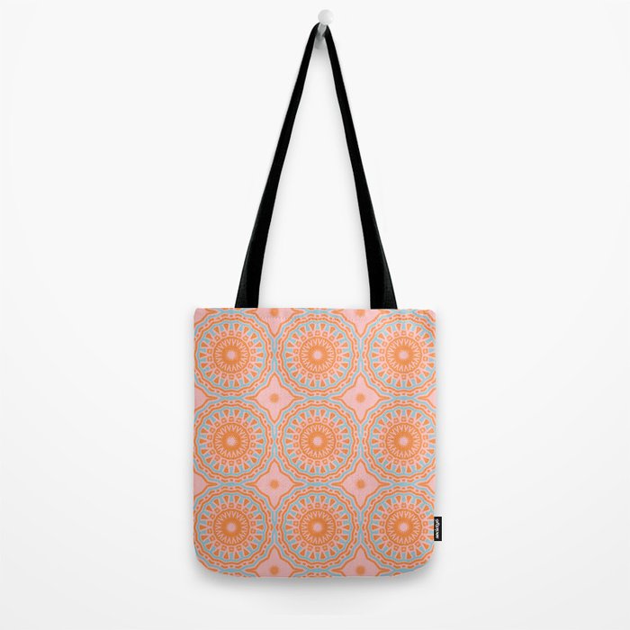 Coral Mandala Pattern Tote Bag Gallery Image 2