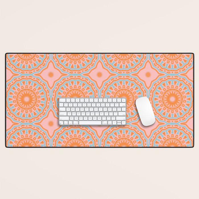 Coral Mandala Pattern Desk Mat Gallery Image 1