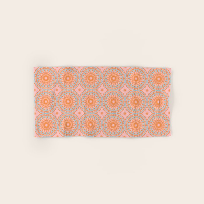 Coral Mandala Pattern Bath Towel Gallery Image 1