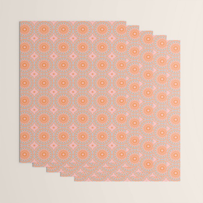Coral Mandala Pattern Wrapping Paper Gallery Image 3