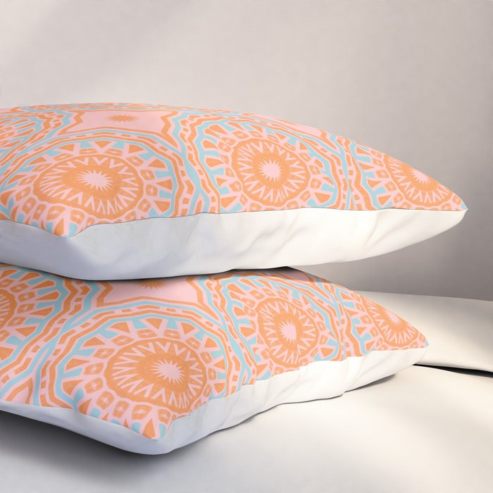 Coral Mandala Pattern Pillow Sham Gallery Image 3