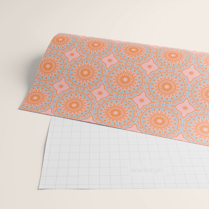 Coral Mandala Pattern Wrapping Paper Gallery Image 2