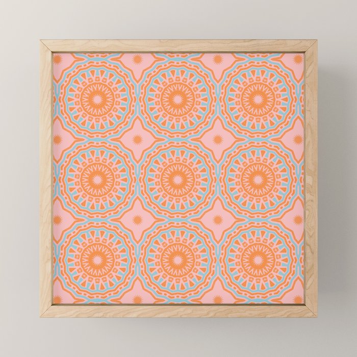 Coral Mandala Pattern Mini Art Print Gallery Image 1
