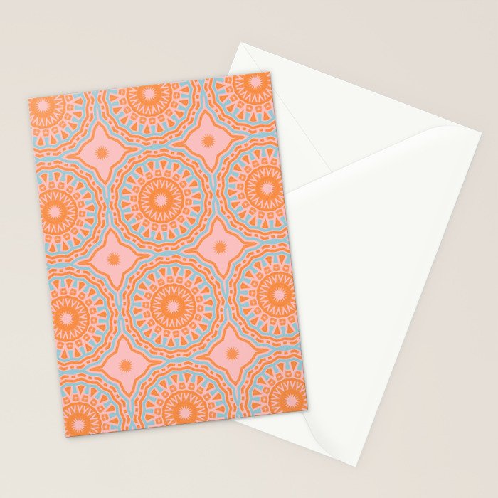 Coral Mandala Pattern Stationery Card Gallery Image 2