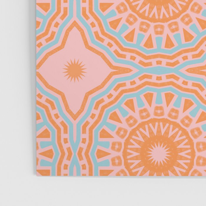Coral Mandala Pattern Poster Gallery Image 3