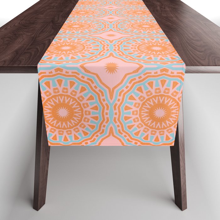 Coral Mandala Pattern Table Runner Gallery Image 1