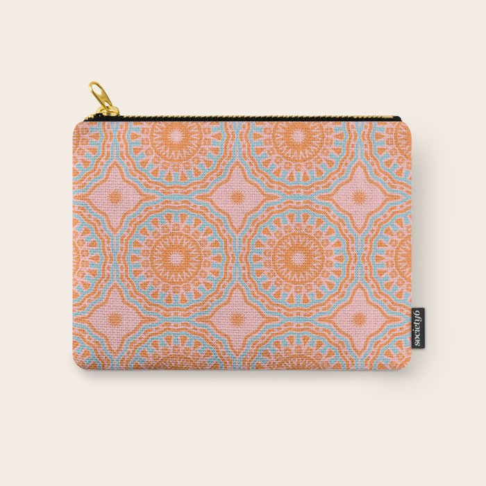 Coral Mandala Pattern Carry All Pouch Gallery Image 1