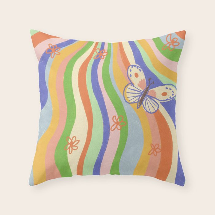 Vibrant rays Throw Pillow Gallery Image 6