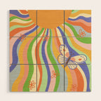 Vibrant rays Wood Wall Art Gallery Image 1