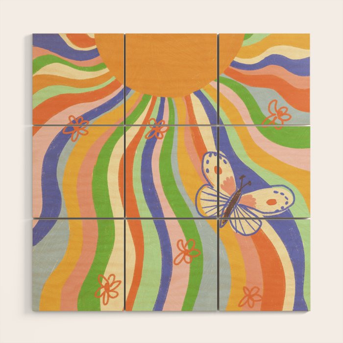 Vibrant rays Wood Wall Art Gallery Image 1