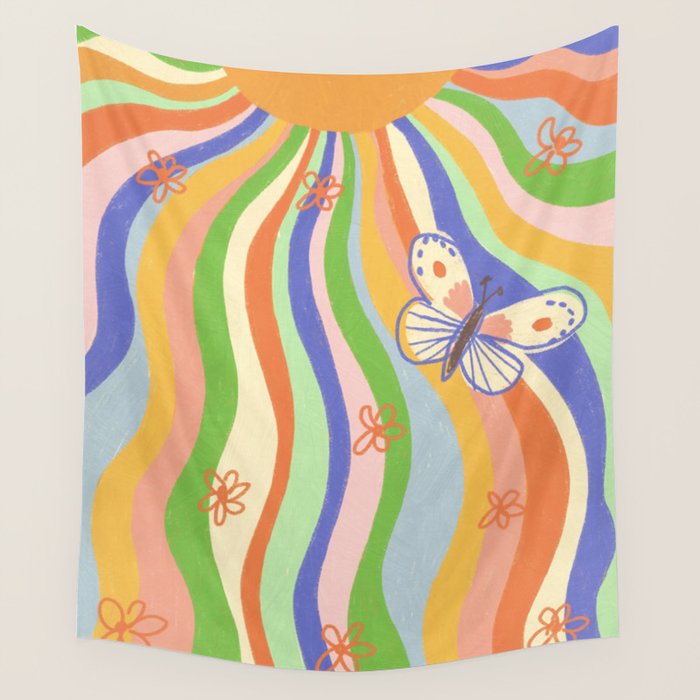 Vibrant rays Wall Tapestry Gallery Image 4
