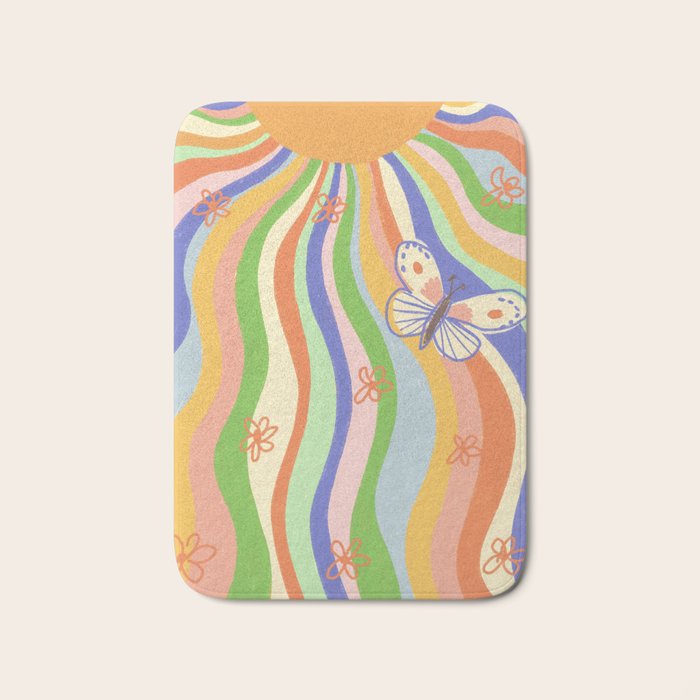Vibrant rays Bath Mat Gallery Image 1