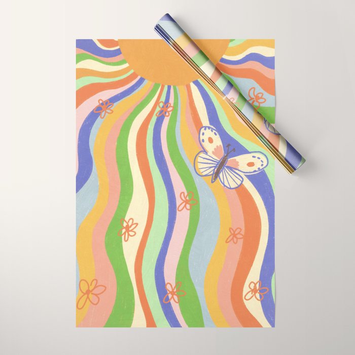 Vibrant rays Wrapping Paper Gallery Image 1