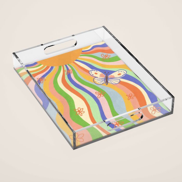 Vibrant rays Acrylic Tray Gallery Image 1