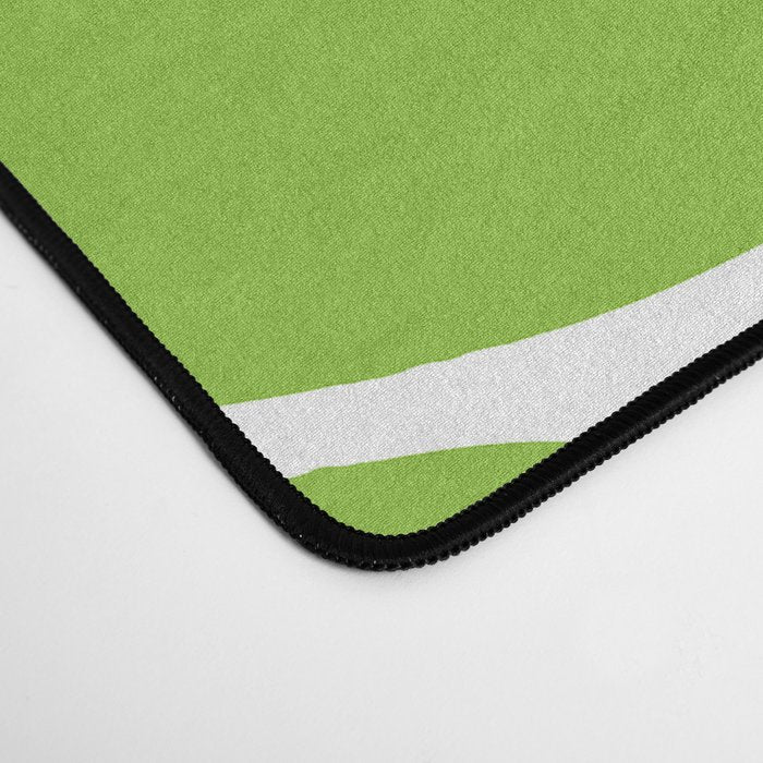 Large Summer Green Retro Flowers White Background Fresh Mood #decor #society6 #buyart Desk Mat Gallery Image 4