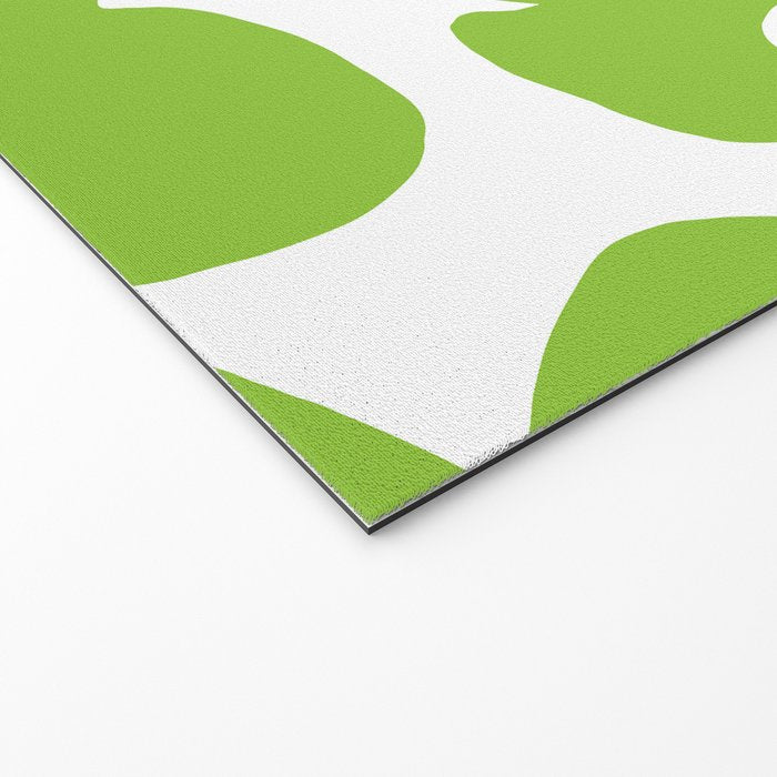 Large Summer Green Retro Flowers White Background Fresh Mood #decor #society6 #buyart Welcome Mat Gallery Image 2