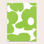 Large Summer Green Retro Flowers White Background Fresh Mood #decor #society6 #buyart Notebook Gallery Image 4