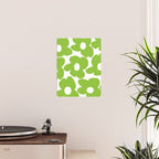 Large Summer Green Retro Flowers White Background Fresh Mood #decor #society6 #buyart Poster Gallery Image 2