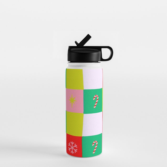 Jolly Checkerboard Water Bottle Gallery Image 1