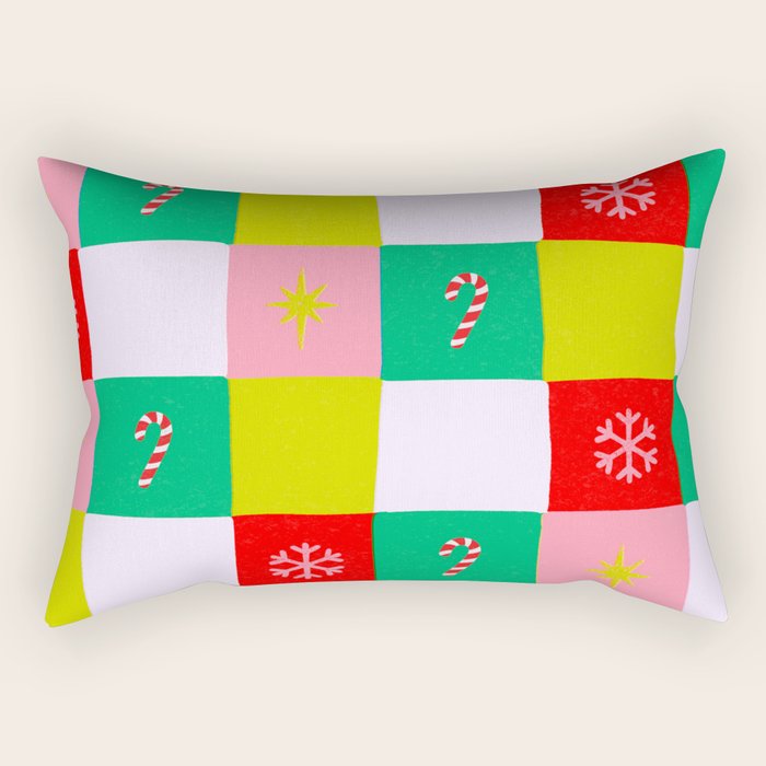 Jolly Checkerboard Rectangular Pillow Gallery Image 1