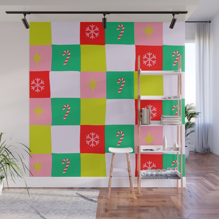 Jolly Checkerboard Wall Mural Gallery Image 1